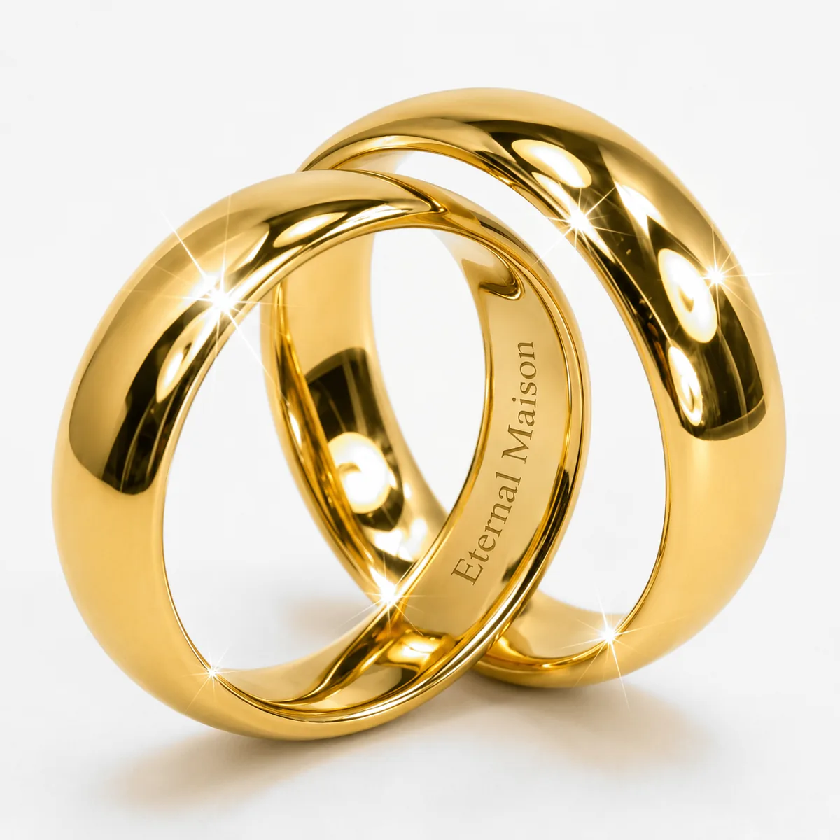 Argollas de matrimonio en oro 18K con grabado interior