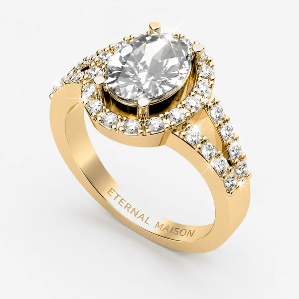 Anillo de Compromiso Personalizado en oro 18K