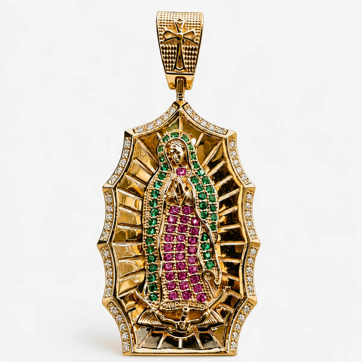 Dije de la Virgen de Guadalupe en oro 18K