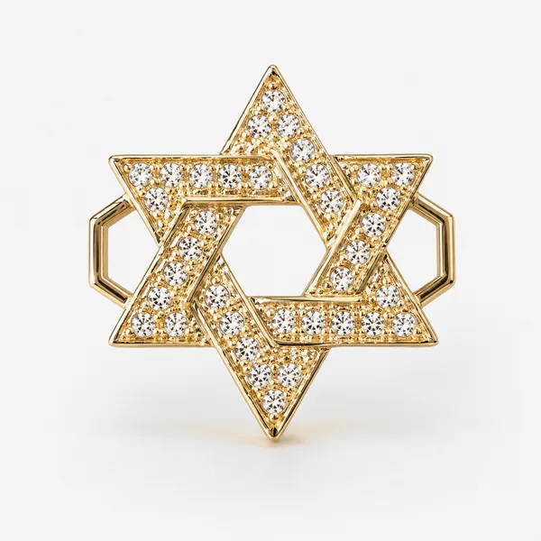 Herraje Estrella de David en oro 18K