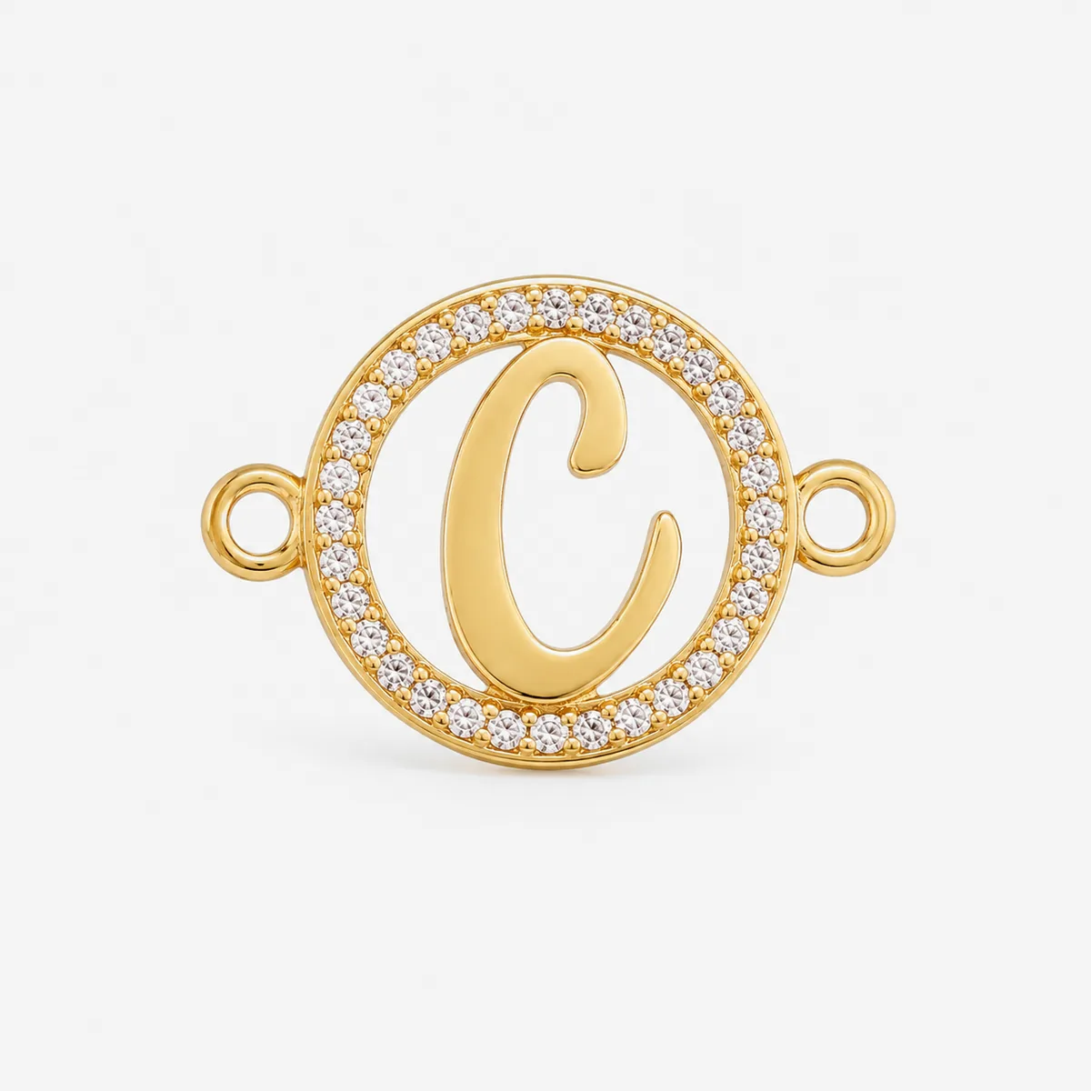 Initial C Charm in 18K gold