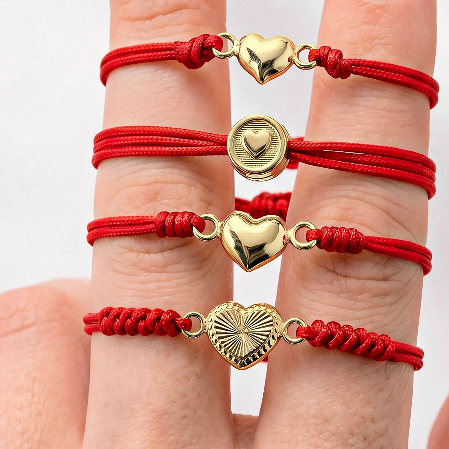 Heart Woven Bracelet in 18K gold