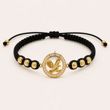 Pulsera Tejida Águila Oro 18K