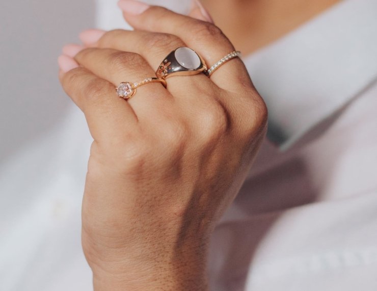 Joyería de oro 18K estilo editorial